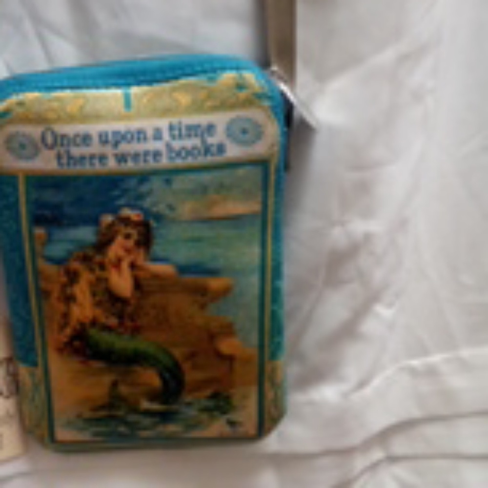 Art bird vintage mermaid crossbody bag NWT